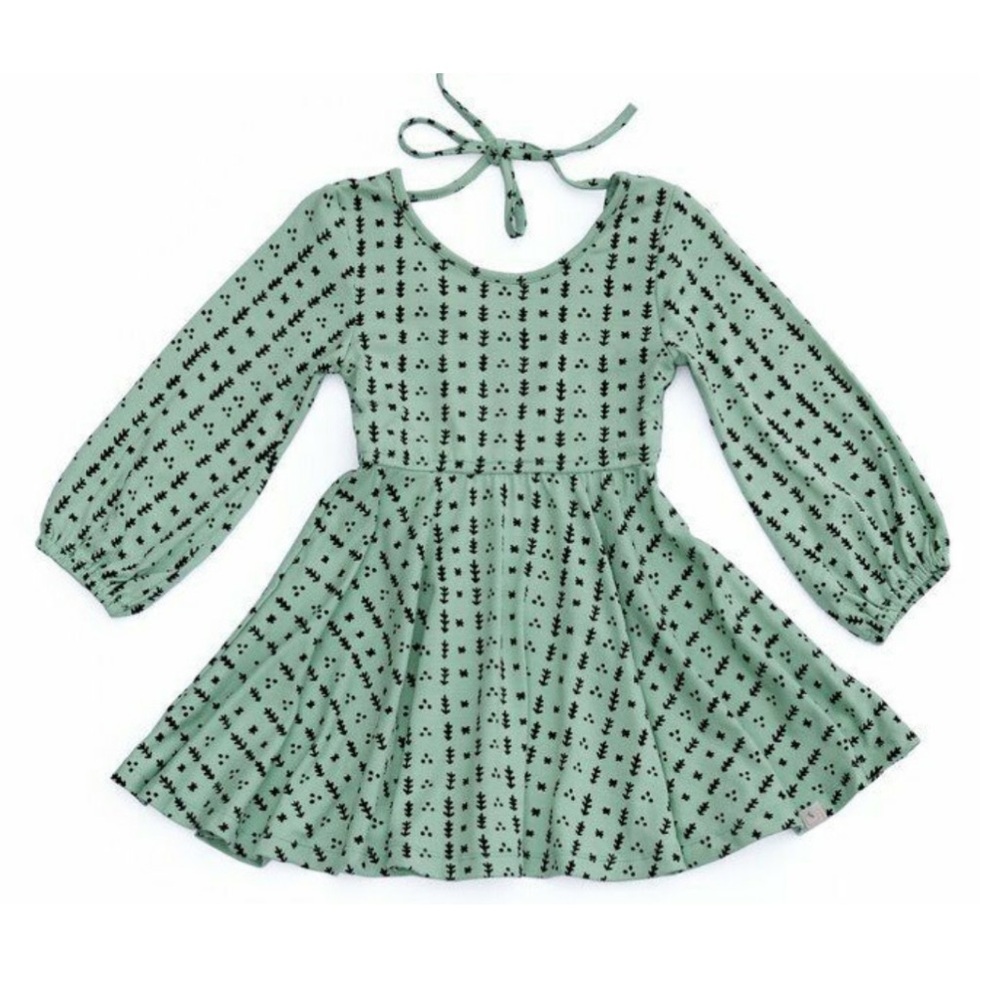 WELL DRESSED WOLF OMI JO VGUC Geometric Print Long Sleeve Twirl Dress